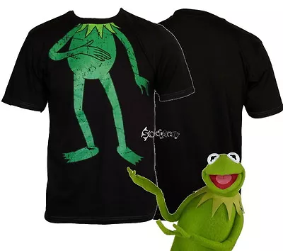 Buy Mens Disney Muppets Kermit The Frog Headless T Shirt Sizes S-2XL Cotton Black • 5.99£