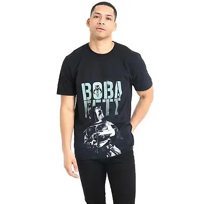 Buy Star Wars Mens T-shirt Boba Fett Blaster Short Sleeve Black S-2XL Official • 13.99£