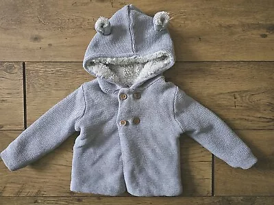 Buy Baby Boy Girl Unisex Knitted Hooded Jacket Age 9-12 Months • 6£