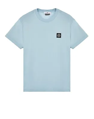 Buy STONE ISLAND Logo Patch Detail Crewneck SKY BLUE T-Shirt RRP:£165 BNWOT • 95£