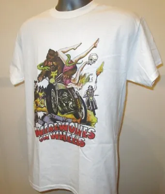 Buy Werewolves On Wheels Poster T Shirt 70s Biker Horror Film Hells Angels Satan 189 • 13.45£