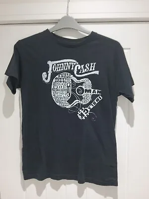 Buy Johnny Cash Shirt Womens XLarge Black White Music Band Rock  Short Sleeve • 14.99£