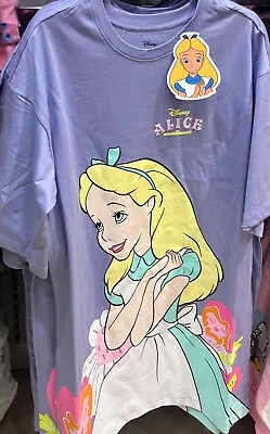 Buy Disney Alice In Wonderland Pyjama T-Shirt Dress UK Size 4-20 • 19.99£