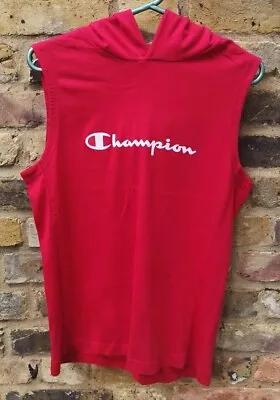 Buy Champion Sports Activewear Red Sleeveless Hoody Top Size S • 9.99£