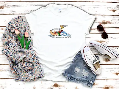 Buy Funny Asterix And Obelix Cartoon White Women's 3/4 Short Sleeve T-Shirt F064 • 9.92£