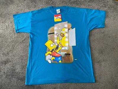 Buy Vintage 1999 Fruit Of The Loom Simpsons Print Cotton T-Shirt Size Extra Large XL • 13.95£