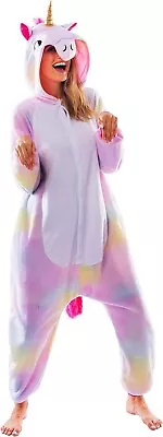 Buy Womens Unicorn Pyjamas Plush Loungewear Ladies Adult All In One Unisex Size S • 16.99£