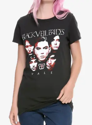 Buy Black Veil Brides VALE FACES Girls Women's Junior Fit T-Shirt NEW Official Merch • 17£