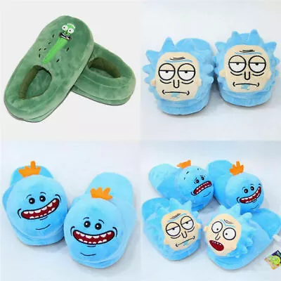 Buy Rick And Morty Slippers Unisex Mr.Meeseek Winter Shoes Plush Cotton 3D Soft Warm • 15.60£