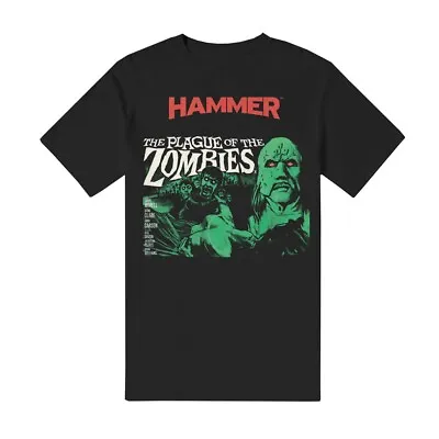 Buy HAMMER HORROR - THE PLAGUE OF THE ZOMBIES BLACK T-Shirt Small • 12.18£