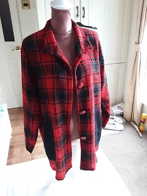 Buy Ladies Tartan 80s Retro Style Jacket With Pockets. Size M. • 9£