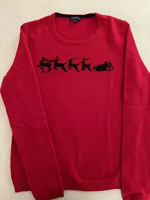 Buy J. McLaughlin Women’s Crewneck Sweater - Christmas Santa Claus Size Med NEW • 38.19£