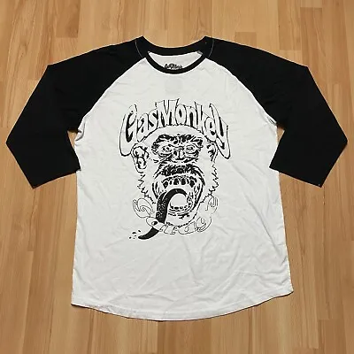 Buy Gas Monkey Garage 3/4 Sleeve T Shirt Size Large Black White • 9.59£