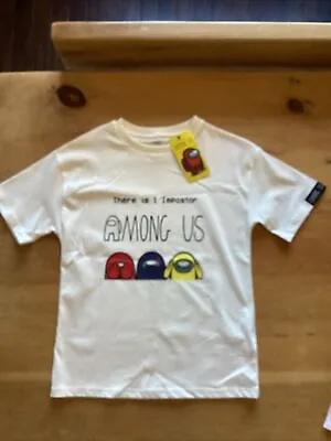Buy OFFICIAL White Among Us Short Sleeve T-Shirt - AGE 8-9 YEARS BNWT  Marks & Spenc • 7.99£