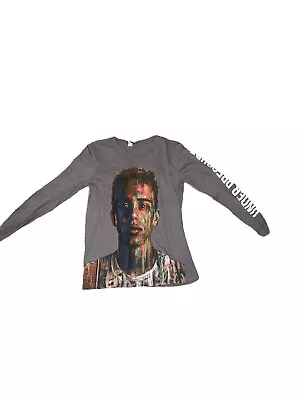 Buy Logic Size S Painted Bust Long Sleeve T Shirt Charcoal Gray Under Pressure Rap • 15.67£