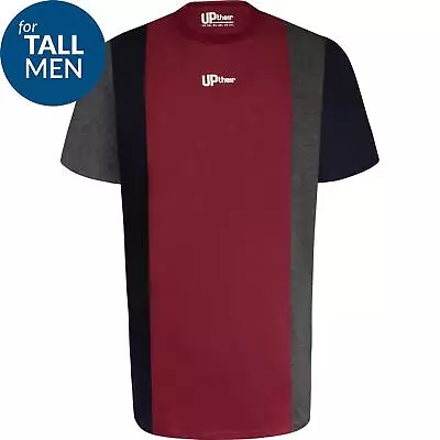 Buy Mens Uptheir Square Extra Long Vertical Cut T-Shirt Maroon M L XL 2XL 3XL TALL • 20.99£