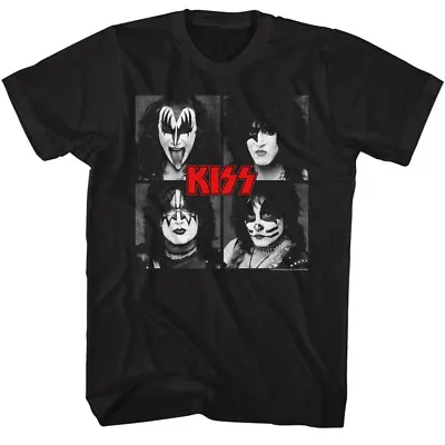 Buy Kiss 4 Square Photos 2 New Members Men's T Shirt Metal Music Band Merch • 40.90£