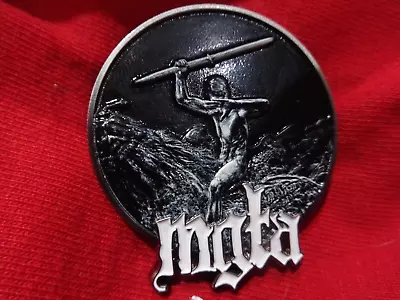 Buy Mgla Metal Pin 3D Badge Battle Jacket Kutte Black Meta Xxx • 20.62£