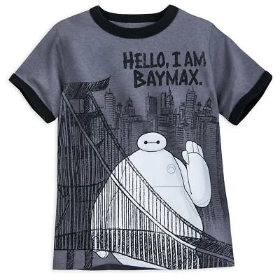 Buy Disney Store Big Hero 6 Baymax Ringer T Shirt Tee Boys Size 2/3 4 NWT • 17.01£