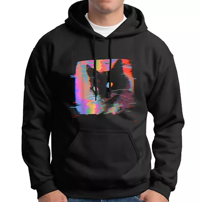 Buy Psychedelic Weirdcore Cat Vaporwave Aesthetic Trippy Unisex Mens Hoody #6ED Lot • 3.99£