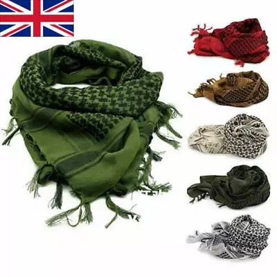 Buy Cotton Palestinian Shemagh Freedom Scarf Keffiyeh Head Wrap Black Olive Green • 5.94£
