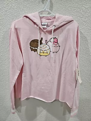 Buy Pusheen The Cat Pastry Pink Hoodie Size Medium M NWT • 37.80£
