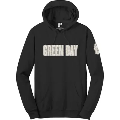 Buy Green Day - Logo & Grenade Applique Motif - Official Licensed Hoodie 2xl Xxlarge • 24.99£