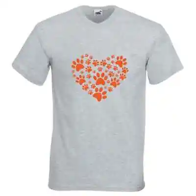 Buy Dog Paw Print Heart Humour Novelty T Shirt Various Colours And Sizes • 8.99£