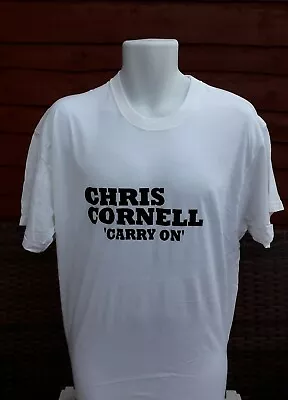 Buy Chris Cornell T Shirt In White Size XL • 5.99£
