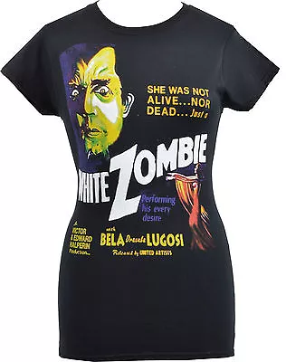 Buy Sale! Womens Dracula T-shirt White Zombie Bela Lugosi Bmovie Horror Rob Cult • 9.50£