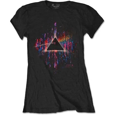 Buy Ladies Pink Floyd Dark Side Of The Moon Splat2 Official Tee T-Shirt Womens • 15.99£