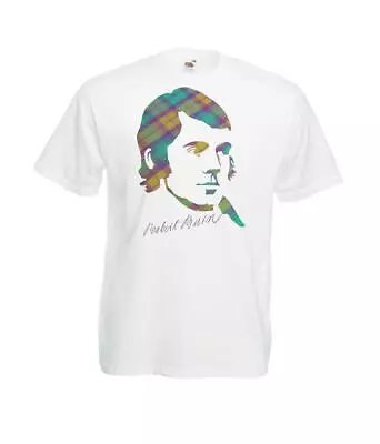 Buy Robert Burns Night Tartan Splash Image Scottish Poetry Bard Unisex T-Shirt • 12.95£