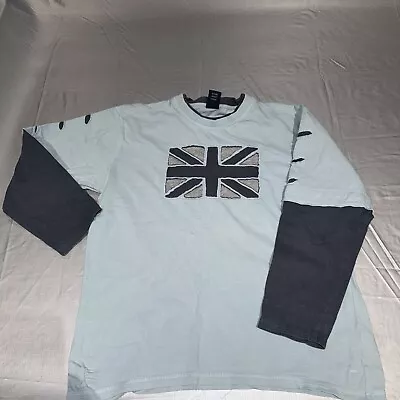 Buy Next Blue Union Jack Flag Boys Long Sleeve T Shirt 8 • 1.99£