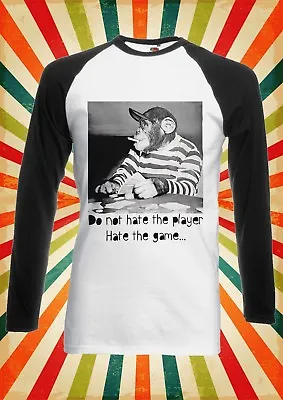Buy Monkey Playing Card Game Cool Men Women Long Short Sleeve Baseball T Shirt 317 • 9.95£