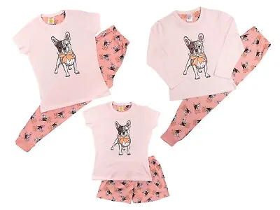 Buy Girls Pyjamas Cute French Bulldog Loungewear Style 5-6 Years Up To 13 Years • 11£