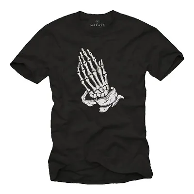 Buy Rocker Mens T Shirt With Praying Hands - Short Sleeve Bad Religion Music Tee • 17.04£
