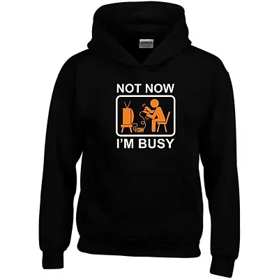 Buy Funny Video Games Hoodie Not Now I'm Busy Xbox PS4 PC Gamer Gift Sweatshirt Top • 20.99£