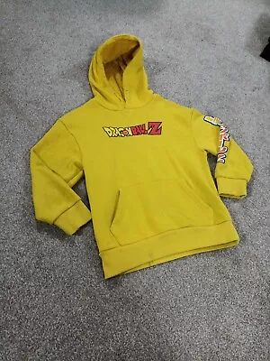 Buy Dragon Ball Z Pullover Hoodie Yellow Unisex Size Age 8-9 USED • 6.99£