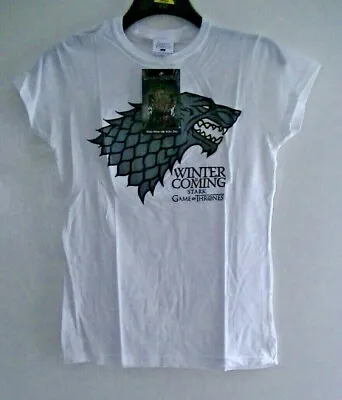 Buy Womens/girls Game Of Thrones Winter Is Coming White Xl T-shirt. • 7.99£