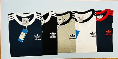 Buy Mens Adidas Orginals Three Stripes Classic Short Sleeve T-shirt • 12.99£