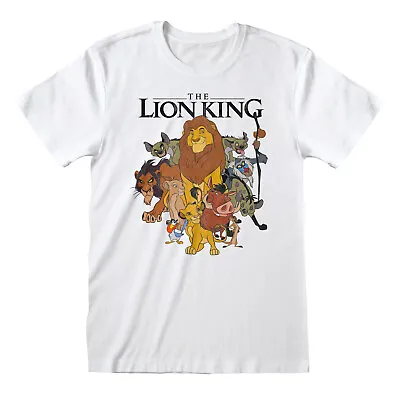 Buy Official Disney The Lion King Vintage Pose Collage Print White T-shirt • 12.99£