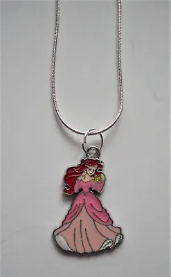 Buy Disney Princess Ariel Little Mermaid  Silver & Enamel Pendant Necklace Xmas Gift • 5£