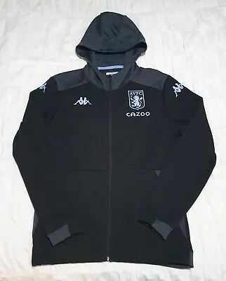 Buy Aston Villa Kappa Training Jacket Pro Player Issue Large Tech Hoodie Black/Grey • 32.99£