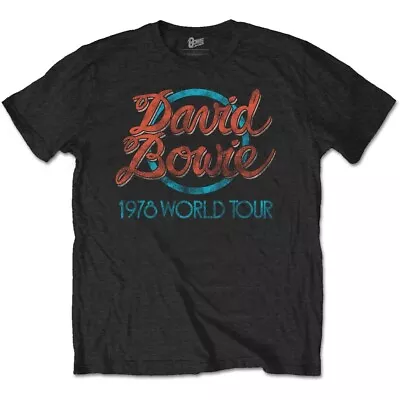Buy DAVID BOWIE 1978 World Tour MENS Black LARGE T-Shirt NEW • 16.99£