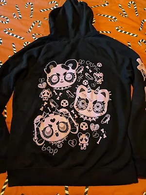 Buy Cosmic Boop Size M Hoodie Front & Back Graphic Cat Pink Goth Pink Emo Alt Grunge • 20£