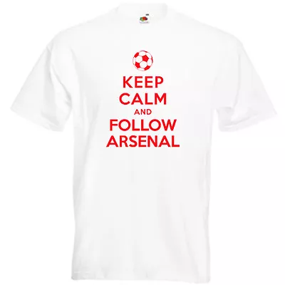 Buy Printed Keep Calm Football Supporter T Shirt Adult/kids Sizes Arsenal Gunners • 8.95£