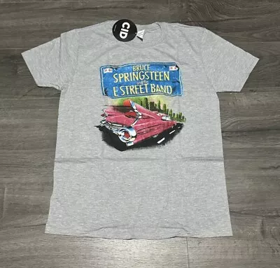 Buy Bruce Springsteen Pink Cadillac T Shirt Official Band Rock Tour UK L Grey New • 14.99£