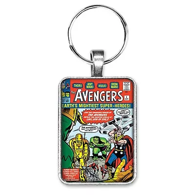 Buy The Avengers #1 Cover Key Ring Or Necklace First Avengers Comic Book Jewelry • 12.27£
