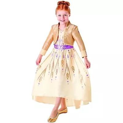 Buy Rubie's Disney Frozen 2 Anna Deluxe Dress Prologue Child Costume Large 9-10Years • 9.99£