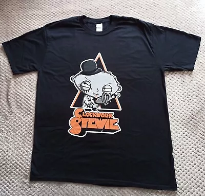 Buy Men's Family Guy Clockwork Stewie  T-shirt In Black. Gildan 100% Cotton. • 12.95£